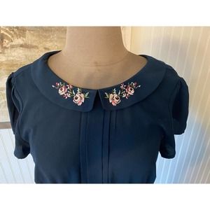 Modcloth Peter Pan Collar Dress (Size Medium)